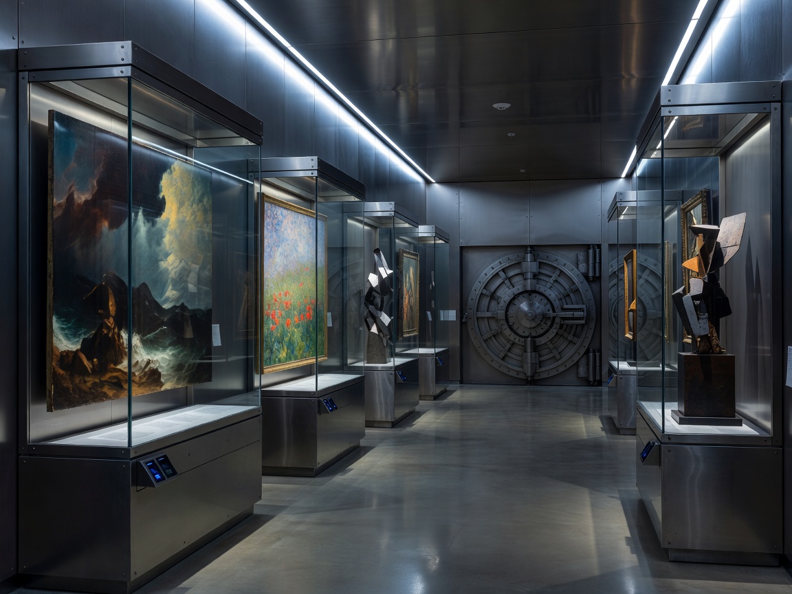 High security fine art vault gallery inside Geneva Freeport storing masterwork paintings
